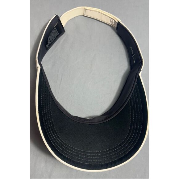 Nike Golf Visor Adult White Black Nike Swoosh Hook and Loop Adjustable - Picture 6 of 8